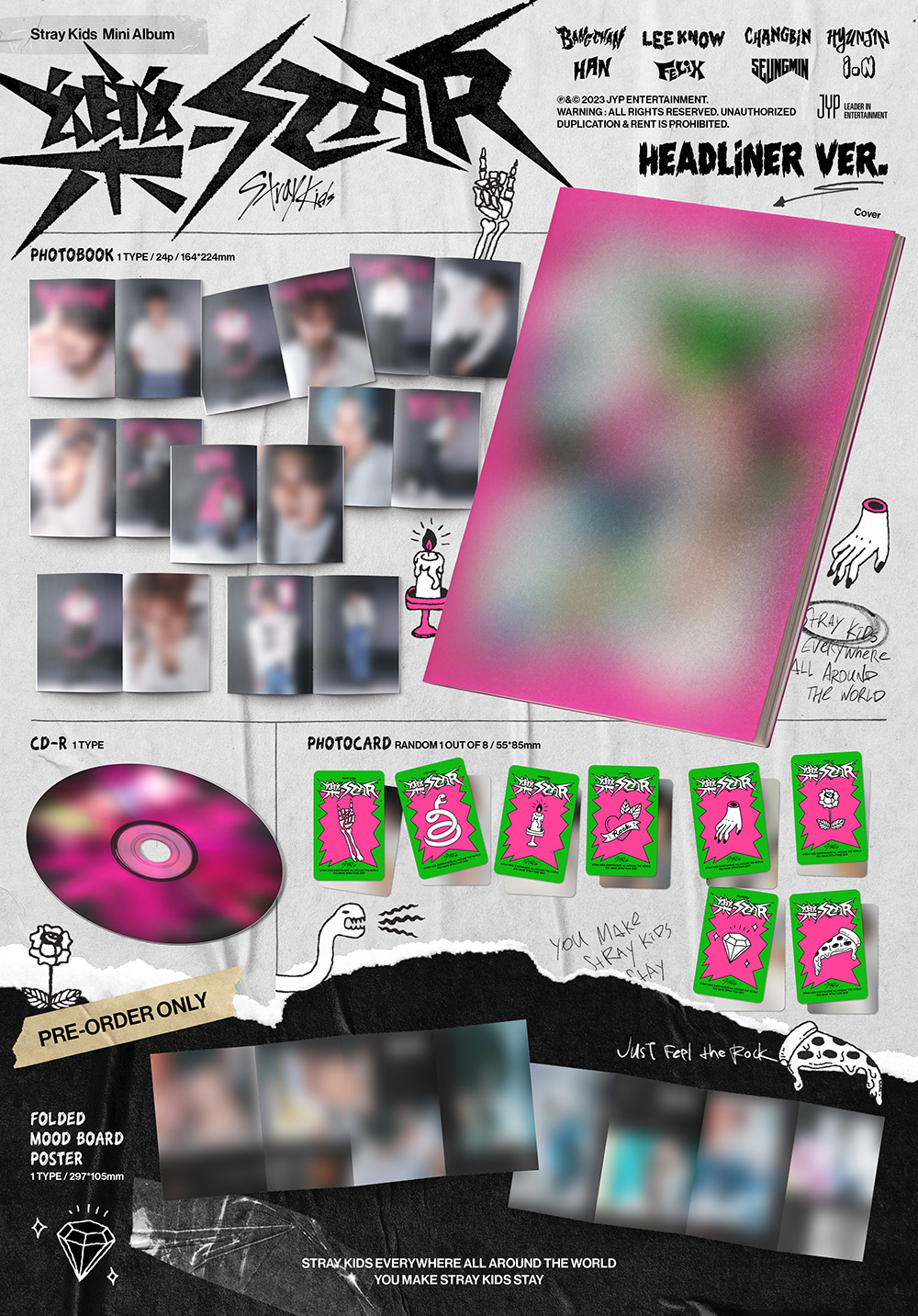 Stray Kids Mini Album 樂-STAR (HEADLINER VER.) - JYP SHOP